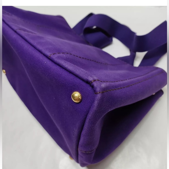 Prada Canapa Purple Tote Bag - Picture 4 of 8